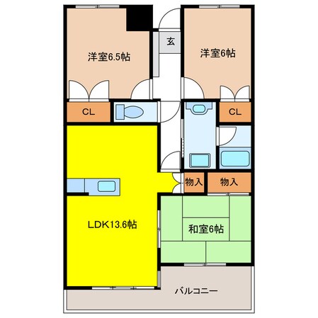 P・WAVE　417の物件間取画像